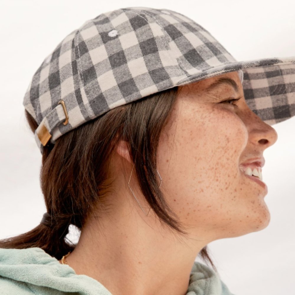 New Gingham Plaid Baseball Cap Buffalo check